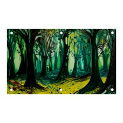 Ai Generated Trees Forest Mystical Forest Nature Art Banner And Sign 5  X 3  by Ravend