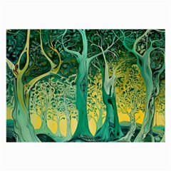 Nature Trees Forest Mystical Forest Jungle Large Glasses Cloth by Ravend