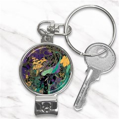 Ai Generated Flowers Trees Forest Mystical Forest Pattern Nail Clippers Key Chain by Ravend