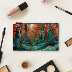 Ai Generated Tree Forest Mystical Forest Nature Cosmetic Bag (small) by Ravend