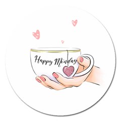 Happy Monday Magnet 5  (round) by SychEva