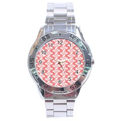 Candy Illustration Pattern Stainless Steel Analogue Watch by GardenOfOphir