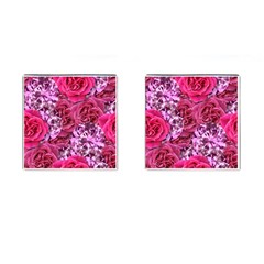 Roses Pink Tourmaline Seamless Cufflinks (square)