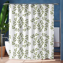 Leaves Wallpaper Leaf Nature Background Shower Curtain 60  X 72  (medium) 