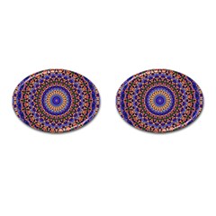 Mandala Kaleidoscope Background Cufflinks (oval)