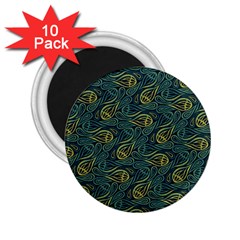 Pattern Abstract Green Texture 2 25  Magnets (10 Pack) 