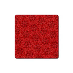 Floral Pattern Background Flowers Square Magnet