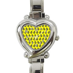 Ladybug Vector Geometric Tile Pattern Heart Italian Charm Watch