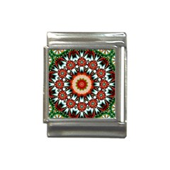 Kaleidoscope Floral Pattern Rosette Italian Charm (13mm)