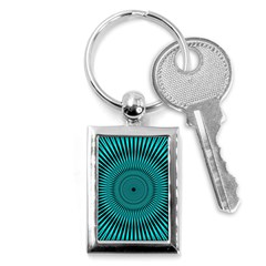 Illusion Geometric Background Key Chain (rectangle)