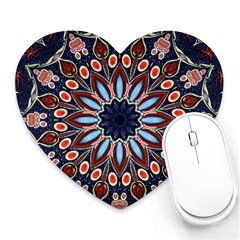 Abstract Kaleidoscope Digital Heart Mousepad