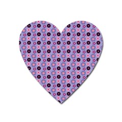 Cute Floral Pattern Heart Magnet by GardenOfOphir