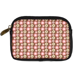 Cute Floral Pattern Digital Camera Leather Case by GardenOfOphir