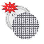 Gray And White Leaf Pattern 2.25  Buttons (10 pack)  Front