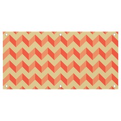 Modern Retro Chevron Patchwork Pattern Banner And Sign 4  X 2  by GardenOfOphir