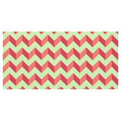 Modern Retro Chevron Patchwork Pattern Banner And Sign 4  X 2  by GardenOfOphir