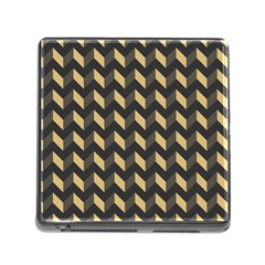 Modern Retro Chevron Patchwork Pattern Memory Card Reader (square 5 Slot)