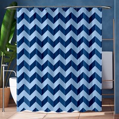 Modern Retro Chevron Patchwork Pattern Shower Curtain 60  X 72  (medium)  by GardenOfOphir