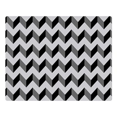 Modern Retro Chevron Patchwork Pattern Two Sides Premium Plush Fleece Blanket (large) by GardenOfOphir