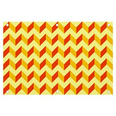 Modern Retro Chevron Patchwork Pattern Banner And Sign 6  X 4  by GardenOfOphir