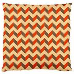 Modern Retro Chevron Patchwork Pattern Standard Premium Plush Fleece Cushion Case (one Side) by GardenOfOphir