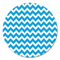 Chevron Pattern Gifts Magnet 5  (round) by GardenOfOphir