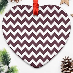 Chevron Pattern Gifts Heart Ornament (two Sides)