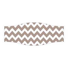 Beige Chevron Pattern Gifts Stretchable Headband by GardenOfOphir