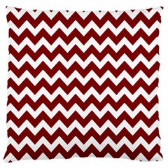 Red Chevron Pattern Gifts Standard Premium Plush Fleece Cushion Case (one Side) by GardenOfOphir