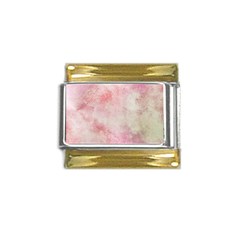 Pink-010 Gold Trim Italian Charm (9mm)