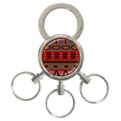 Red-011 3-ring Key Chain