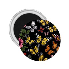 Flowers Butterfly Blooms Flowering Spring 2 25  Magnets