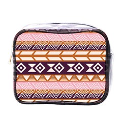 Print Pattern Design Vintage Mini Toiletries Bag (one Side) by Ravend