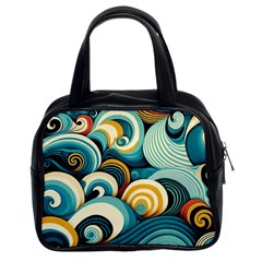 Waves Ocean Sea Abstract Whimsical (1) Classic Handbag (two Sides) by Jancukart