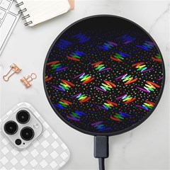 Rainbows Pixel Pattern Wireless Fast Charger(black) by Semog4