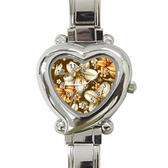 Flowers Pattern Floral Patterns Decorative Art Heart Italian Charm Watch