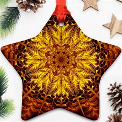 Abstract Gold Mandala Yellow Star Ornament (two Sides)