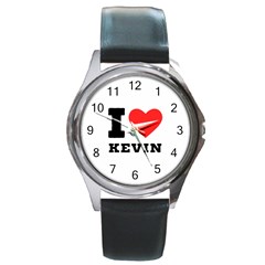 I Love Kevin Round Metal Watch by ilovewhateva