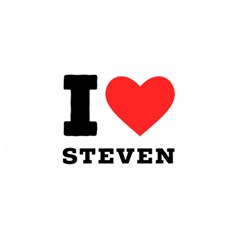 I Love Steven Wooden Bottle Opener (round)