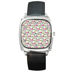 Holidays Square Metal Watch by nateshop