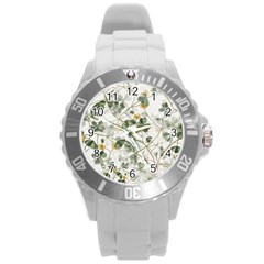 Leaves-142 Round Plastic Sport Watch (l) by nateshop