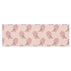 Flowers Bloom Blossom Pastel Pink Pattern Banner And Sign 6  X 2 