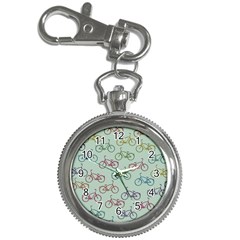 Bicycle Bikes Pattern Ride Wheel Cycle Icon Key Chain Watches by Jancukart