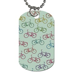 Bicycle Bikes Pattern Ride Wheel Cycle Icon Dog Tag (one Side)