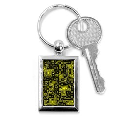 Background Graphic Beautiful Wallpaper Yellow Key Chain (rectangle)