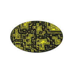 Background Graphic Beautiful Wallpaper Yellow Sticker Oval (100 Pack)