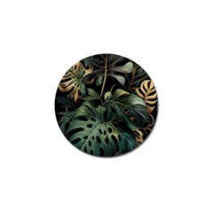 Tropical Leaves Leaf Foliage Monstera Nature Home Golf Ball Marker (4 Pack)