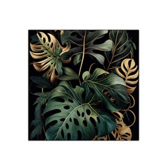 Tropical Leaves Leaf Foliage Monstera Nature Home Satin Bandana Scarf 22  X 22  by Jancukart