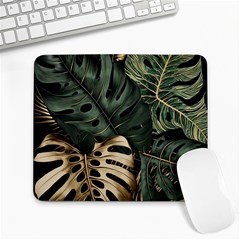 Tropical Leaves Foliage Monstera Nature Home Art Large Mousepad