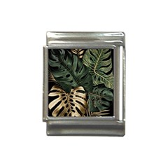 Tropical Leaves Foliage Monstera Nature Home Art Italian Charm (13mm) by Jancukart